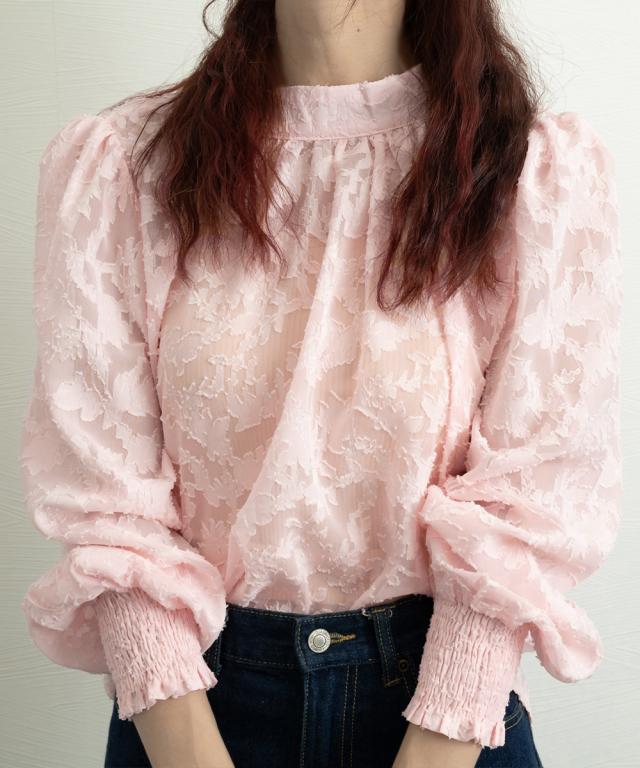 シアーブラウス バルーンスリーブ 送料無料 即日発送-8