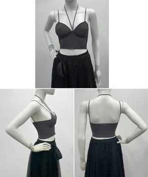 カップ付きキャミソールホルターネック快適 送料無料 即日発送-3