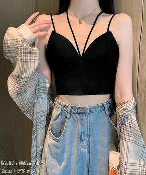 カップ付きキャミソールホルターネック快適 送料無料 即日発送-5