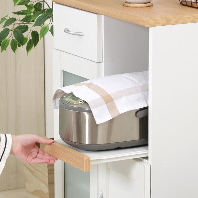 キッチンカウンター サージュ WH×NA 60幅 不二貿易 送料無料-5