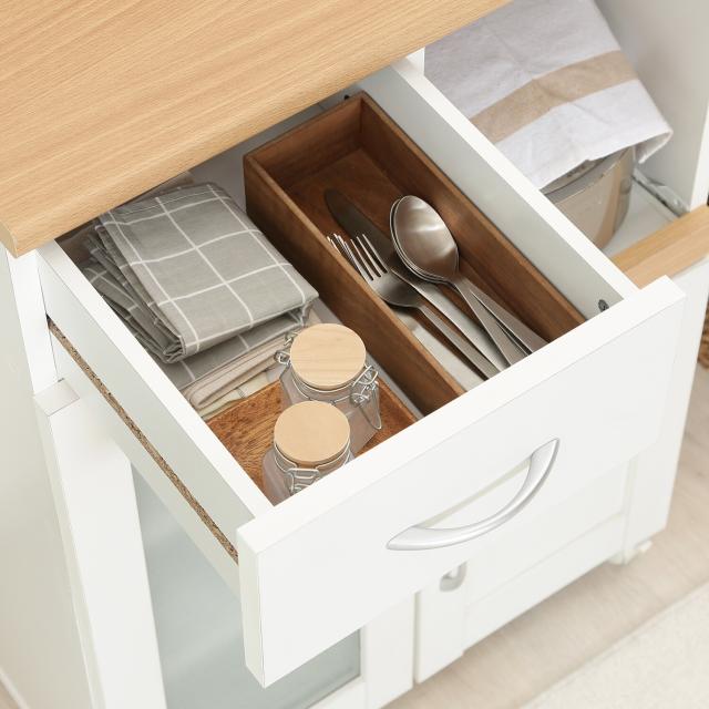 キッチンカウンター サージュ WH×NA 60幅 不二貿易 送料無料-6