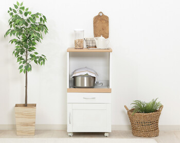 キッチンカウンター サージュ WH×NA 45幅 不二貿易 送料無料-2