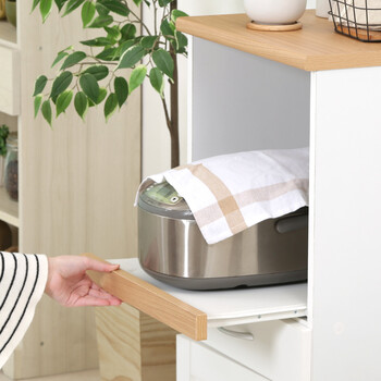 キッチンカウンター サージュ WH×NA 45幅 不二貿易 送料無料-6