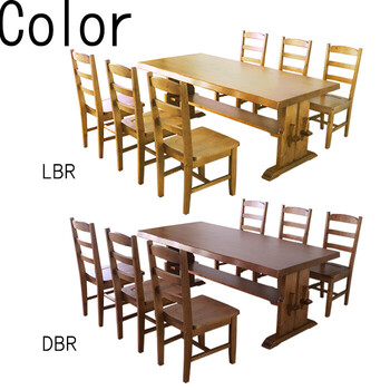 重厚なダイニング7点セット 幅180cm 送料無料-4