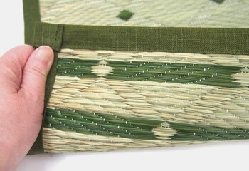 国産柄上敷き 本間3畳　花ござ ダイヤ 送料無料-8