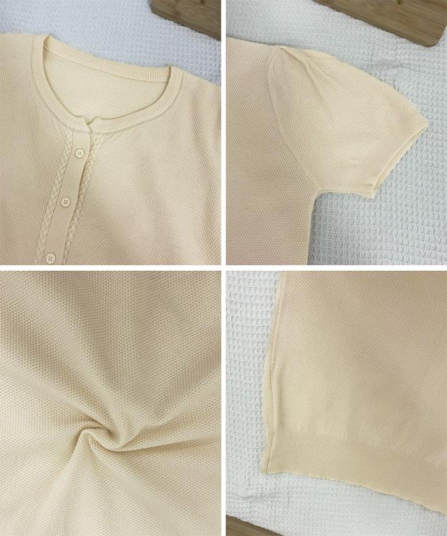 ニットカーディガン きれいめ 無地 大人 送料無料 即日発送-2