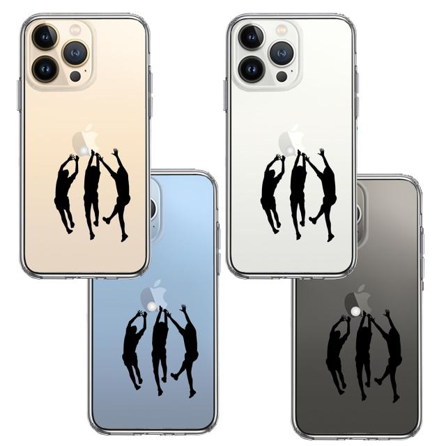iPhone13Pro ケース クリア バレーボール ブロック スマホケース 側面ソフト 背面ハード ハイブリッド 送料無料-1