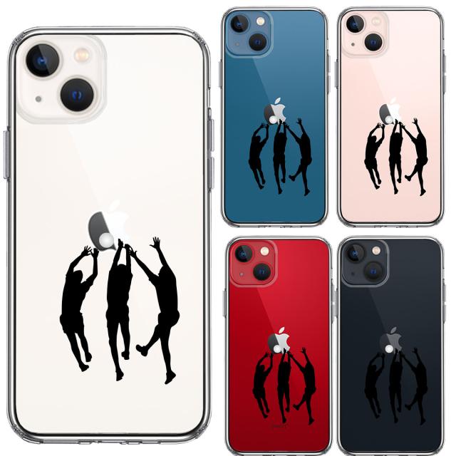 iPhone13mini ケース クリア バレーボール ブロック スマホケース 側面ソフト 背面ハード ハイブリッド  送料無料-1