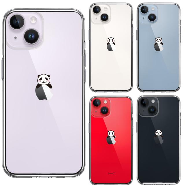 iPhone14Plus ケース クリア のっかり パンダ スマホケース 側面ソフト 背面ハード ハイブリッド  送料無料-1