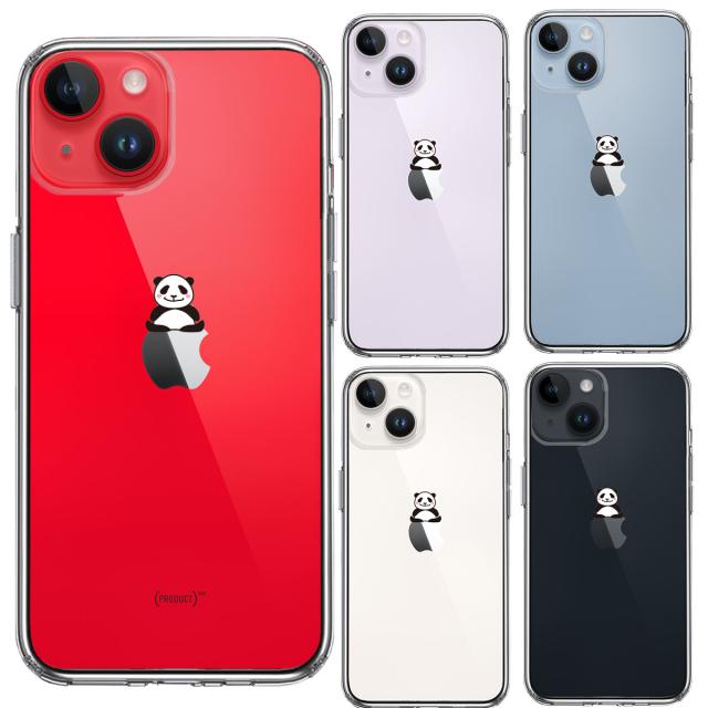 iPhone14Plus ケース クリア おすわり パンダ スマホケース 側面ソフト 背面ハード ハイブリッド  送料無料-1