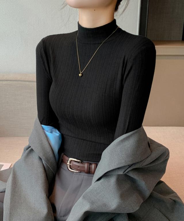 無地インナー レディース カットソー 送料無料 即日発送-2