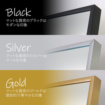 ミラー面が大きいスタンドワイドミラー ゴールド 送料無料-3