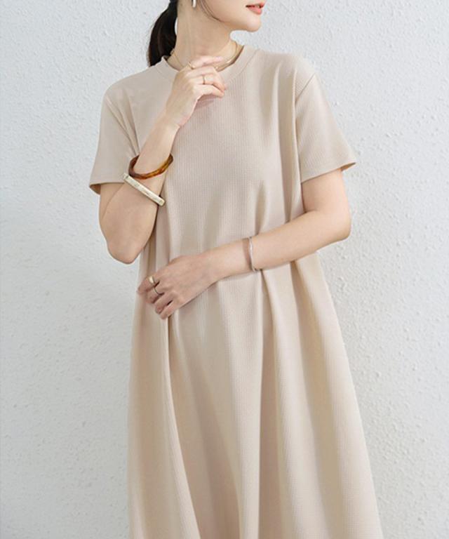 AラインTシャツワンピース 体型カバー夏 送料無料 即日発送-6