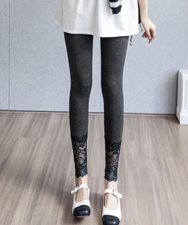 レース切り替えレギンス 美脚美尻スパッツ 送料無料 即日発送-8