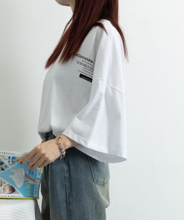 オーバーサイズ 英文字ロゴ 半袖Tシャツ 送料無料 即日発送-5