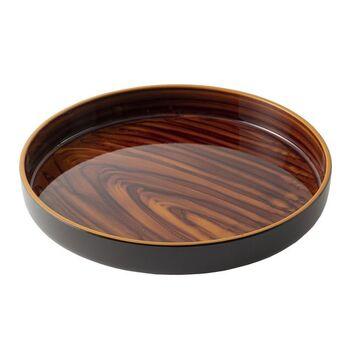 丸盆月光片面杢すべり止め30cm 送料無料 即日発送-1