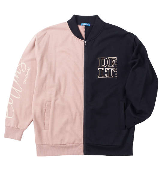 大きいサイズ ＣＯＬＬＩＮＳ 裏起毛配色フルジップブルゾン＋半袖Tシャツ ３Ｌ ４Ｌ ５Ｌ ６Ｌ ８Ｌ MC843112-72282 ラッピング可 送料無料 即日発送-3