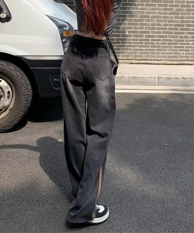 デニムパンツ 長ズボンハイウエスト美脚 送料無料 即日発送-9