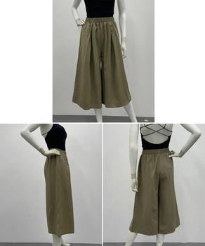 ワイドパンツ ハイウエストガウチョパンツ 送料無料 即日発送-4