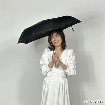 超軽量 空飛ぶカーボンアンブレラ 雨晴兼用折りたたみ傘 無地 ブラック 送料無料-2