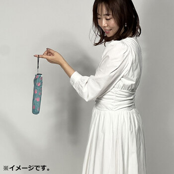 超軽量 空飛ぶカーボンアンブレラ 雨晴兼用折りたたみ傘 花柄 ブルー 送料無料-4