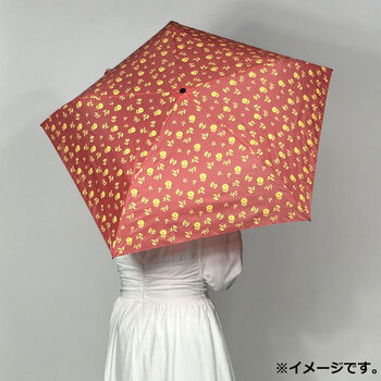 超軽量 空飛ぶカーボンアンブレラ 雨晴兼用折りたたみ傘 花柄 レッド 送料無料-2