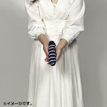 ポケブレラ 極小５段マイクロ 雨晴兼用傘 ボーダー ブラック 送料無料-3