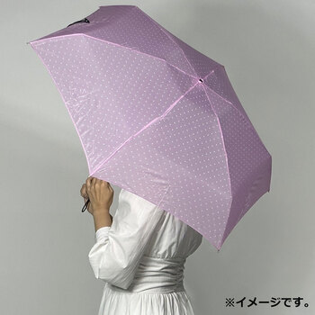 ポケブレラ 極小５段マイクロ 雨晴兼用傘 ドット ピンク 送料無料-2