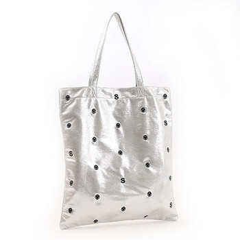 フェイス刺繍メタリックサブバッグ A4対応 クーコ COOCO SMILEY 送料無料 即日発送-11