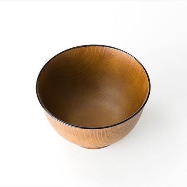 洗浄椀羽反全木目茶 5個セット 送料無料 即日発送-1