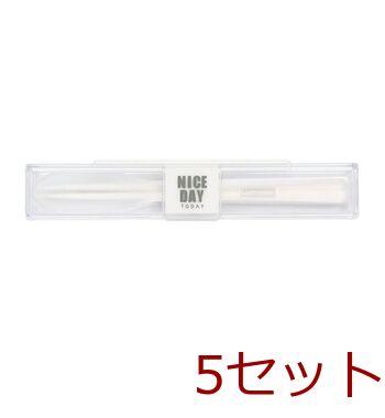 とっても強いケース＆スプーン１８ＣＭ箸付ホワイト 5個セット 送料無料 即日発送-1