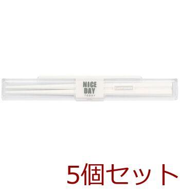 とっても強いケース入り１８ＣＭ箸ホワイト 5セット 送料無料 即日発送-1