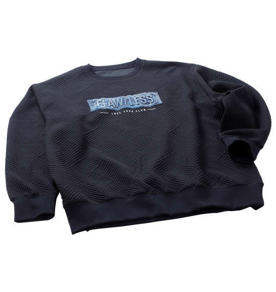 大きいサイズ ＩＮ ＴＨＥ ＡＴＴＩＣ ジャガードデニムエンボス加工トレーナー ３Ｌ ４Ｌ ５Ｌ ６Ｌ MC843712-72905 ラッピング可 送料無料 即日発送-5