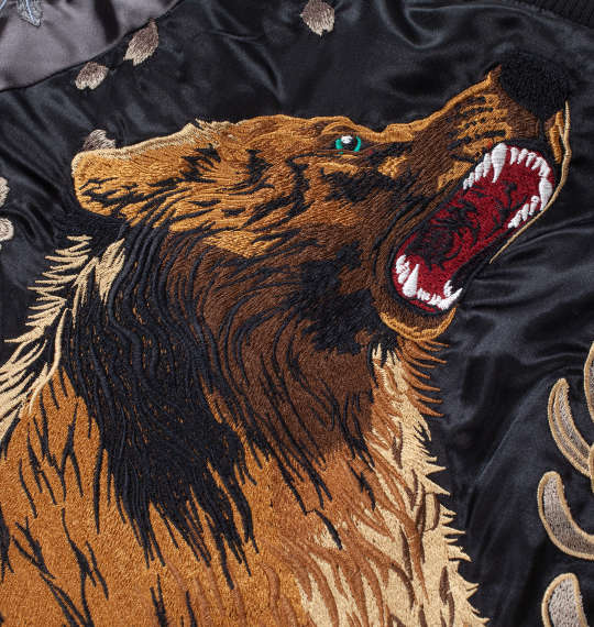 大きいサイズ 絡繰魂 狼百花繚乱リバーシブルスカジャン ３Ｌ ４Ｌ ５Ｌ ６Ｌ ラッピング可 送料無料 即日発送-4