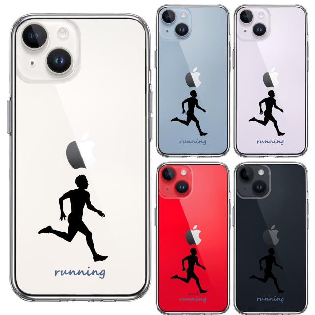 iPhone14Plus ケース クリア ランニング 2 スマホケース 側面ソフト 背面ハード ハイブリッド  送料無料-1