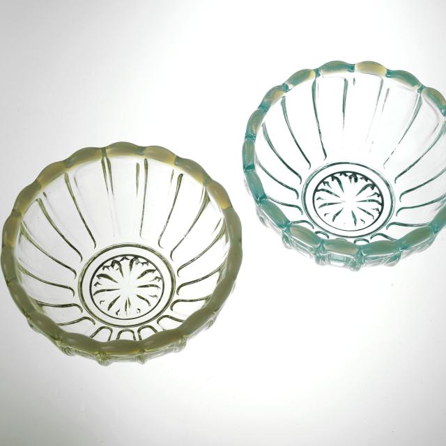 和食器 菊型ガラス珍味入 水 セピア 日本製 2セット 送料無料-2