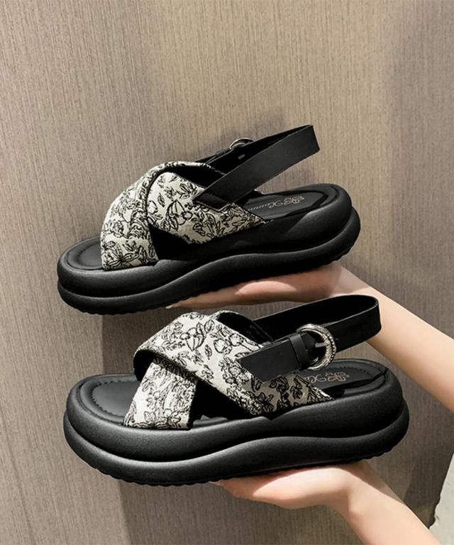 厚底サンダル クロスベルトサンダル 美脚 送料無料 即日発送-9