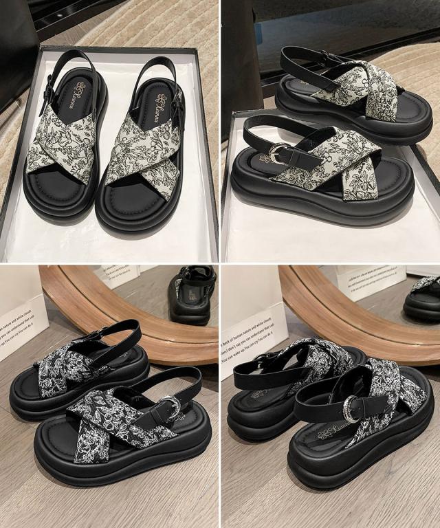 厚底サンダル クロスベルトサンダル 美脚 送料無料 即日発送-2