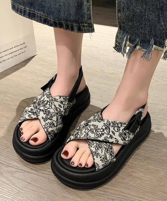 厚底サンダル クロスベルトサンダル 美脚 送料無料 即日発送-7