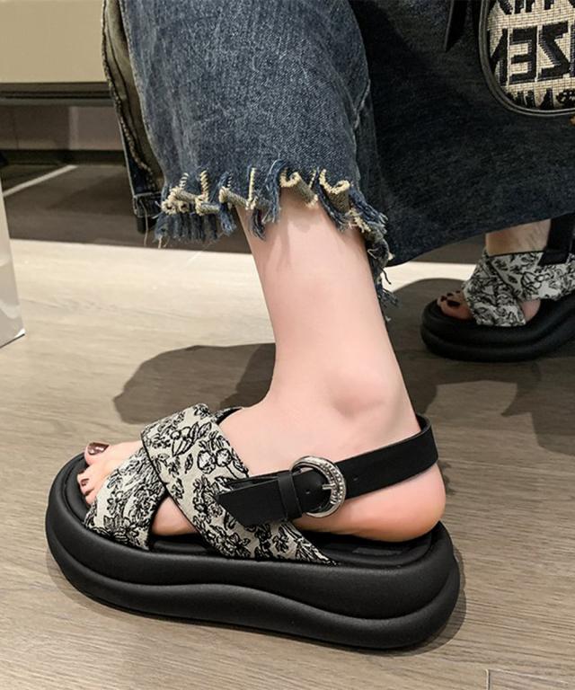 厚底サンダル クロスベルトサンダル 美脚 送料無料 即日発送-8