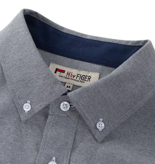 大きいサイズ Ｈ ＢＹ ＦＩＧＥＲ ＣＶＣオックス縦切替長袖Ｂ．Ｄシャツ ３Ｌ ４Ｌ ５Ｌ ６Ｌ ８Ｌ MC743002-73329 ラッピング可 送料無料 即日発送-3