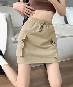 カーゴスカート ハイウエストミニスカート 送料無料 即日発送-4