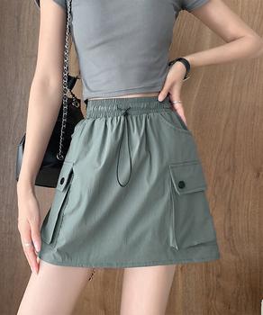 カーゴスカート ハイウエストミニスカート 送料無料 即日発送-5