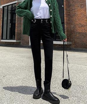 デニムパンツ ハイウエストタイトジーパン 送料無料 即日発送-4