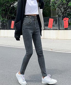 デニムパンツ ハイウエストタイトジーパン 送料無料 即日発送-7