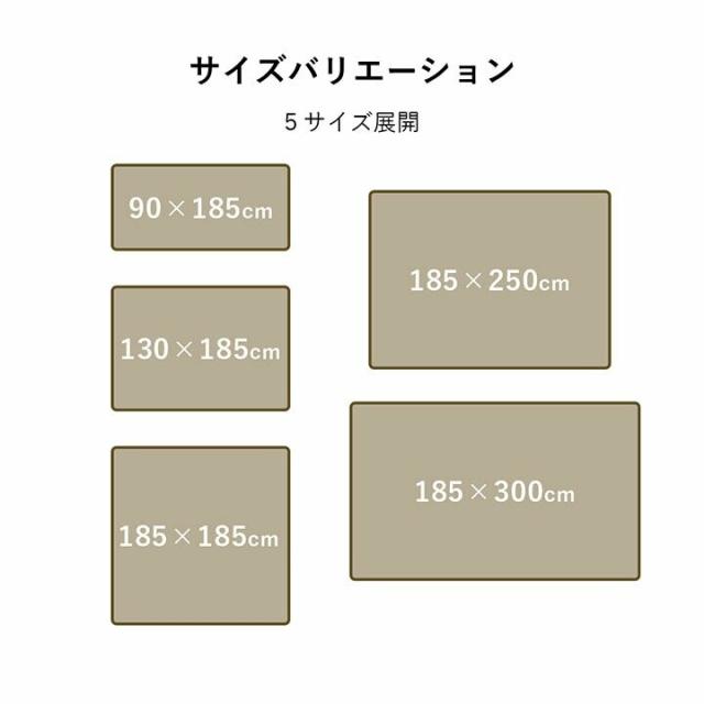 ラグ 選べる 厚み 長方形 大きい 撥水 ホットカ 約185×300×2.3cm 撥水ラグ ウード 送料無料-1