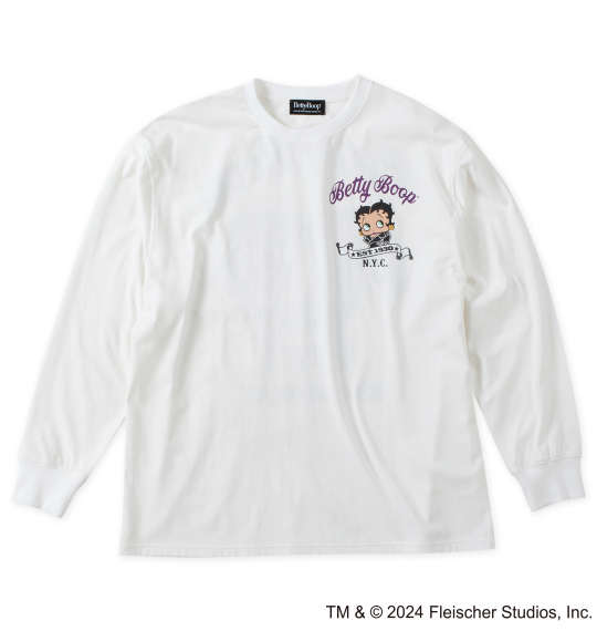 大きいサイズ ＢＥＴＴＹ ＢＯＯＰ 天竺プリント長袖Tシャツ ３Ｌ ４Ｌ ５Ｌ ６Ｌ MC846301-73817 ラッピング可 送料無料 即日発送-1