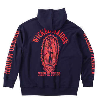 大きいサイズ SHELTY 裏毛刺繍&プリントフルジップパーカー 3L 4L 5L 6L MC843111-73827 ラッピング可 送料無料 即日発送-1