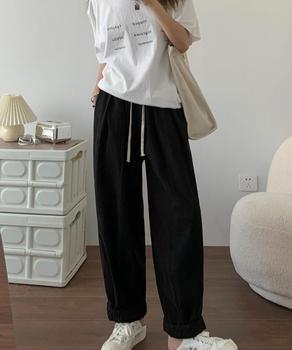 ワイドパンツ レディースキャロットパンツ 送料無料 即日発送-2