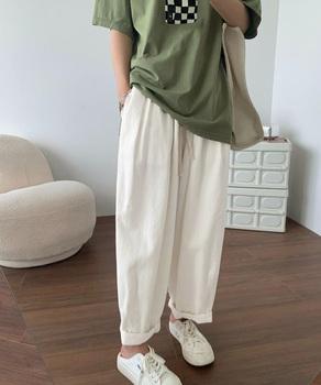 ワイドパンツ レディースキャロットパンツ 送料無料 即日発送-4